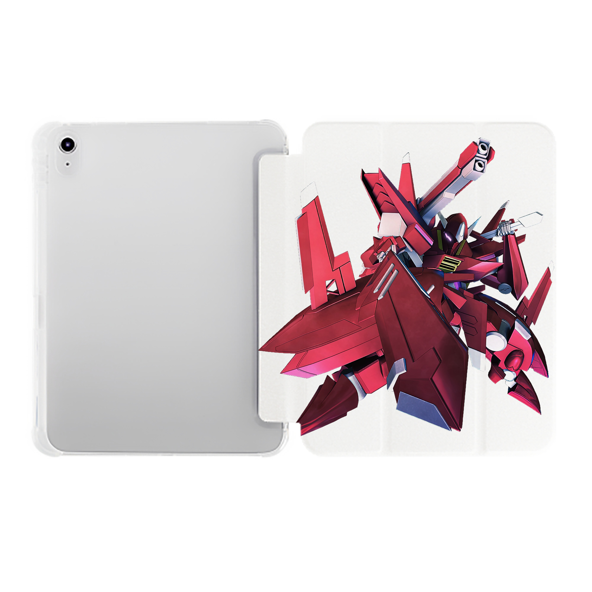 （画像用） 機動戦士ガンダム Mobile Suit Gundam IPad ケース ペン収納付き 三つ折りスタンド PUレザー×シリコン 対応機種9.5/10.5/10.9インチ